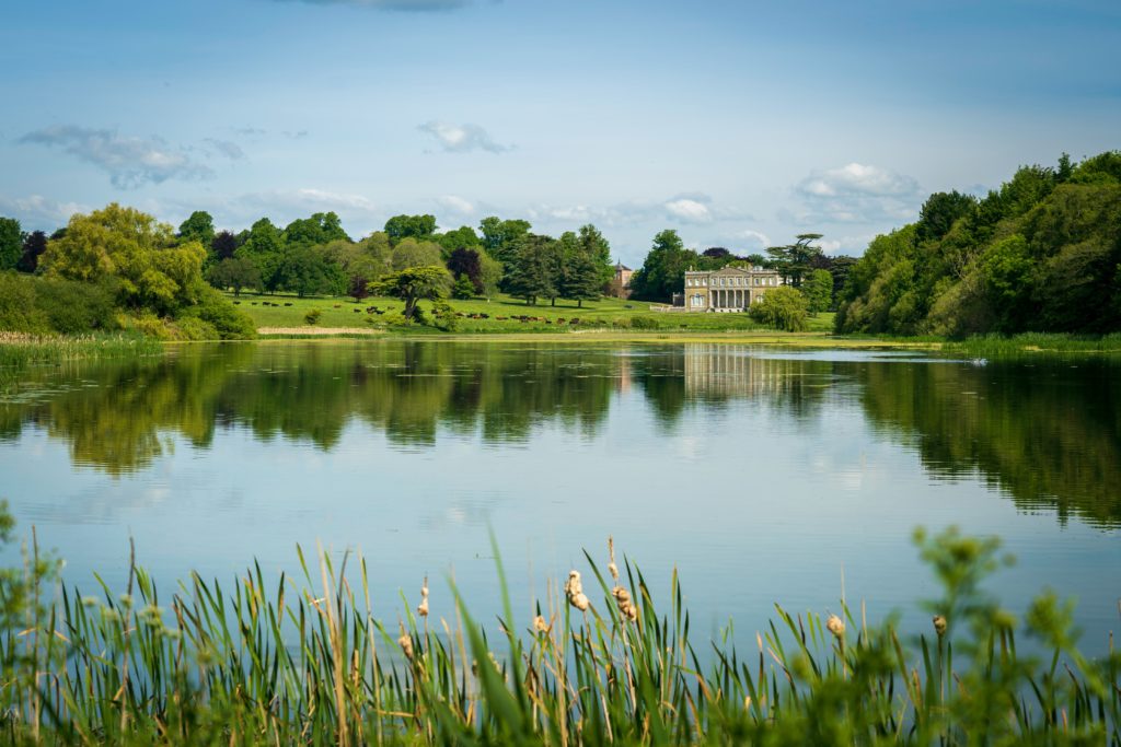 English countryside estate with lake